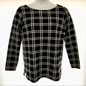Black and white houndstooth tunic shirt